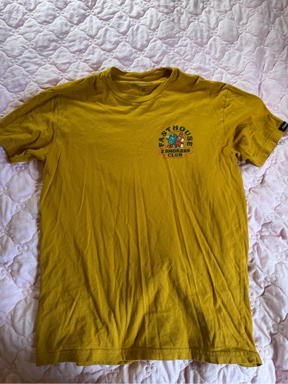 Men's Mustard Yellow Graphic Crewneck Tee